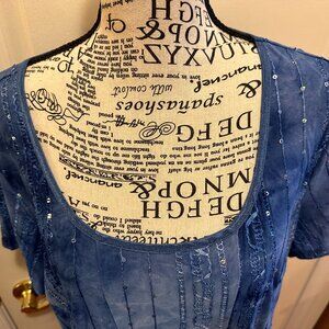 NWT Sami & Joe Plus Size 3X Sequin Blue Dress Brand New